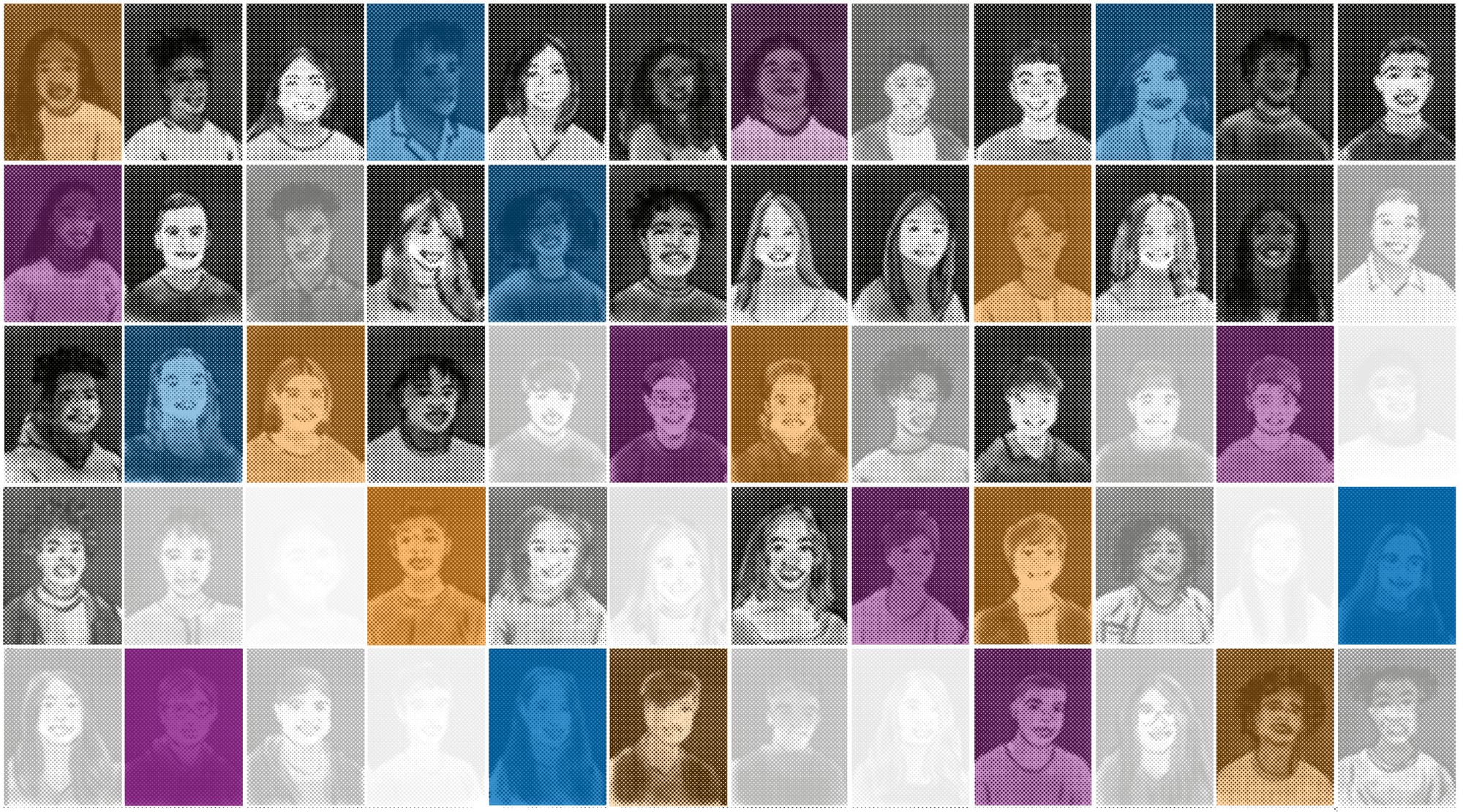 header illustration with a grid of student photos, several have nearly faded out of view